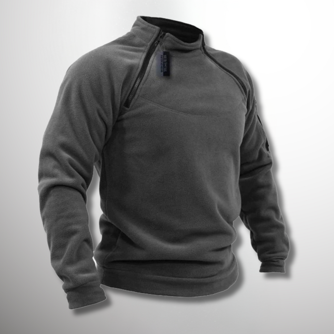 Men's Quarter Zip Sweater with Stand-Up Collar for Casual Spring Style 0