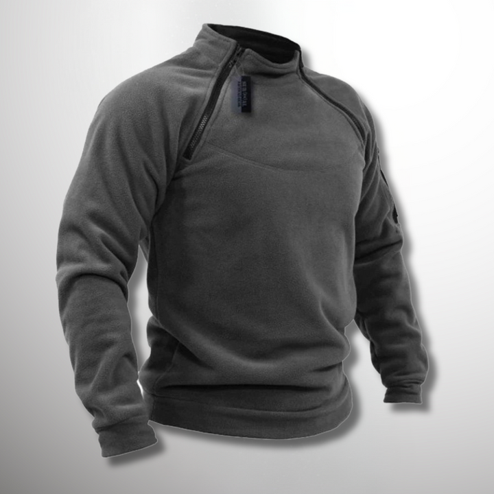 Men's Quarter Zip Sweater with Stand-Up Collar for Casual Spring Style 0