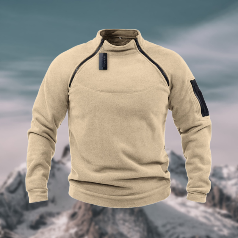Men's Quarter Zip Sweater with Stand-Up Collar for Casual Spring Style 3
