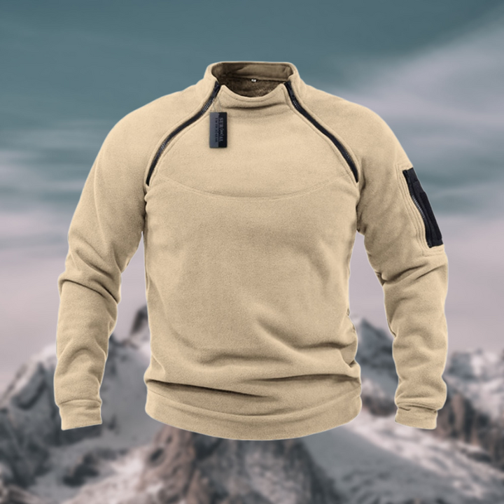 Men's Quarter Zip Sweater with Stand-Up Collar for Casual Spring Style 3