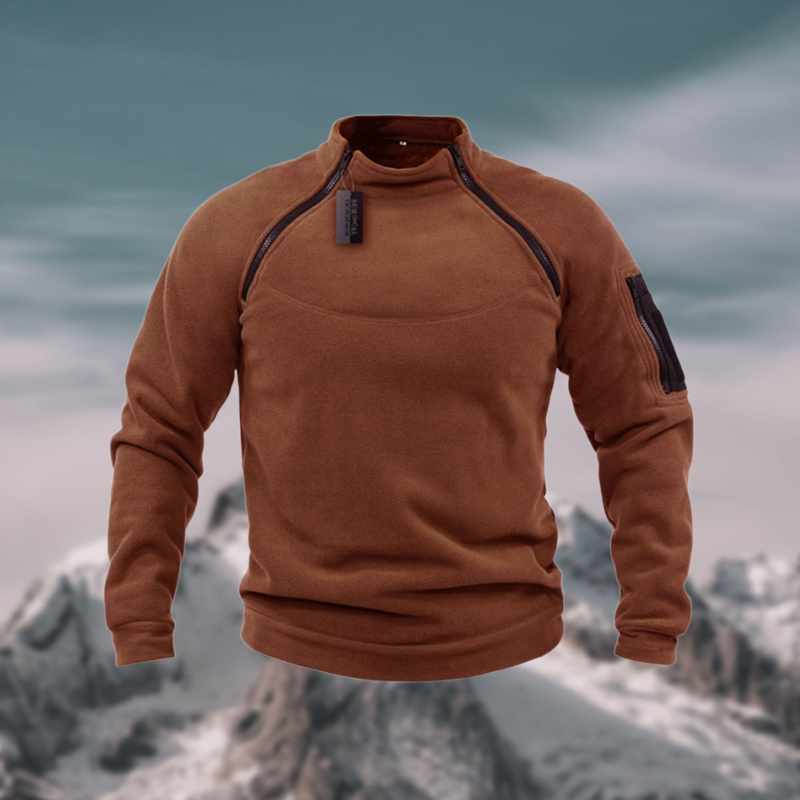 Men's Quarter Zip Sweater with Stand-Up Collar for Casual Spring Style 6