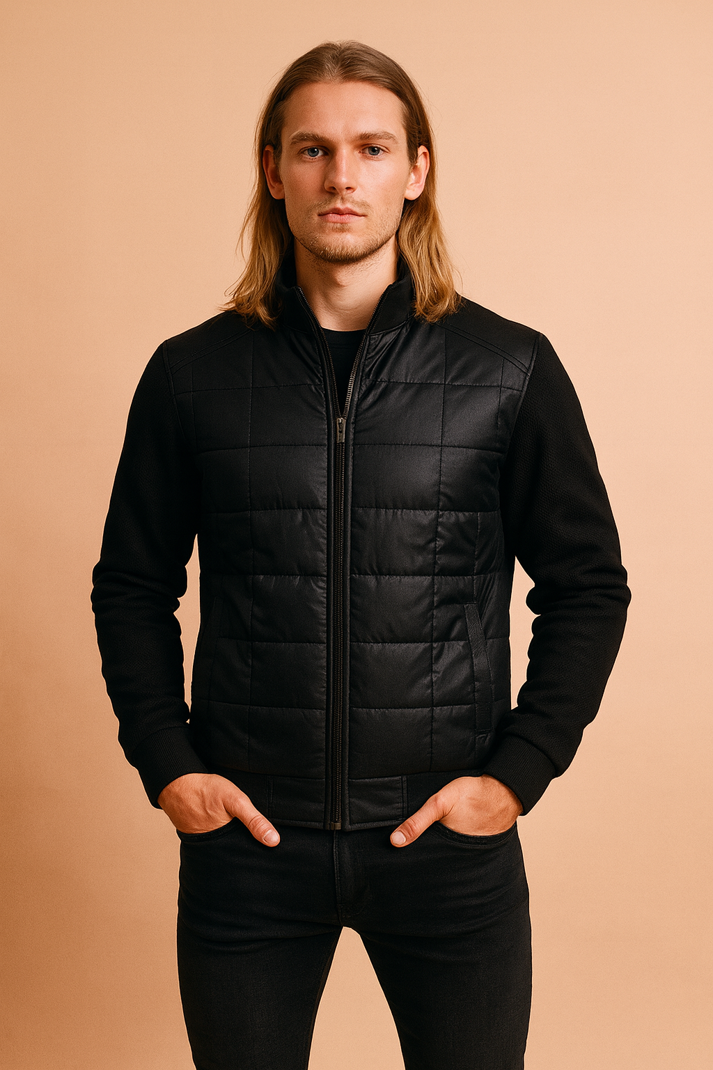 Men's Quilted Casual Zipper Jacket 3