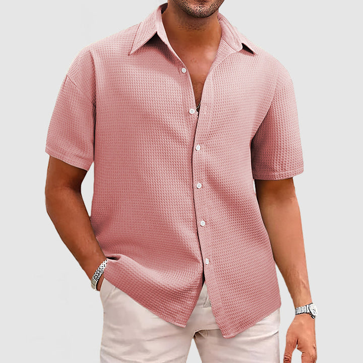 Men's Shirt - Breathable Short Sleeve for Stylish Comfort - Versatile Design for Casual or Business Wear 0