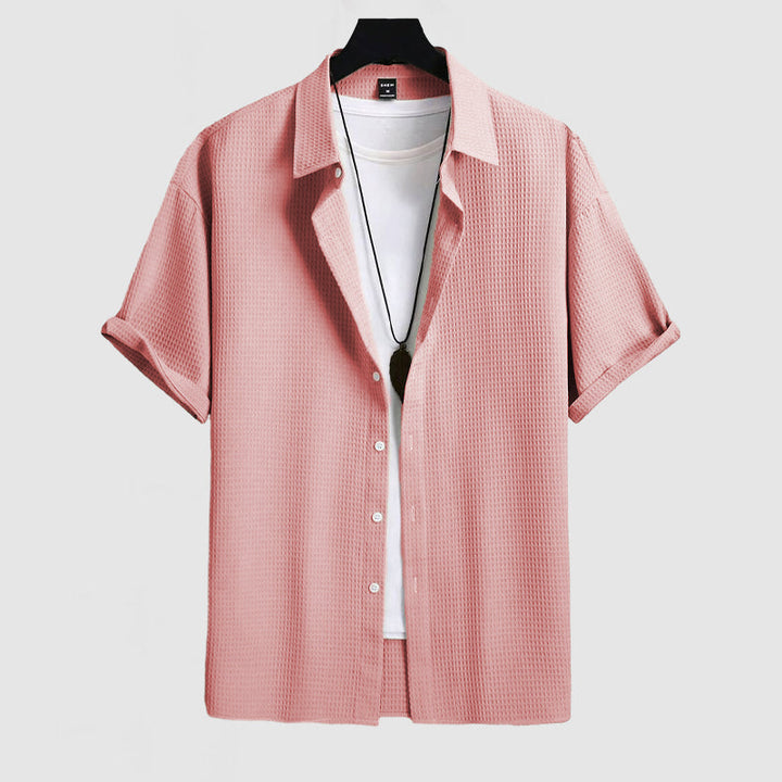 Men's Shirt - Breathable Short Sleeve for Stylish Comfort - Versatile Design for Casual or Business Wear 1