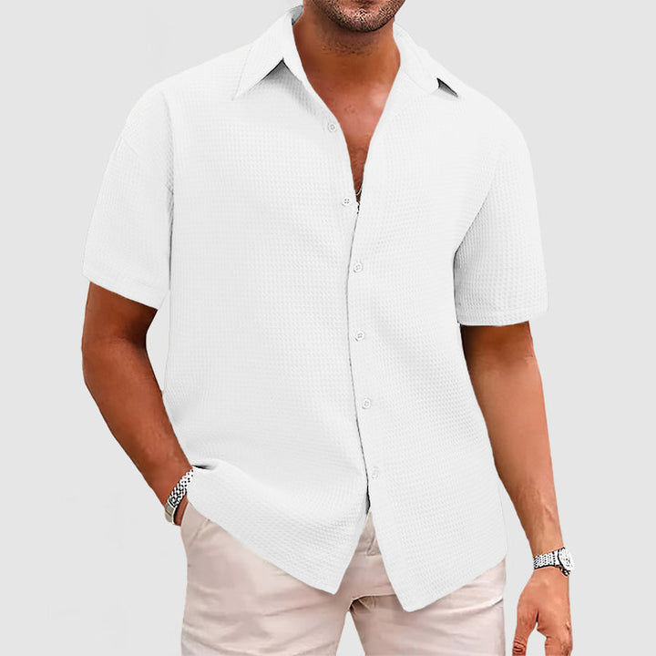 Men's Shirt - Breathable Short Sleeve for Stylish Comfort - Versatile Design for Casual or Business Wear 11