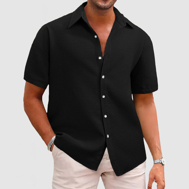 Men's Shirt - Breathable Short Sleeve for Stylish Comfort - Versatile Design for Casual or Business Wear 4
