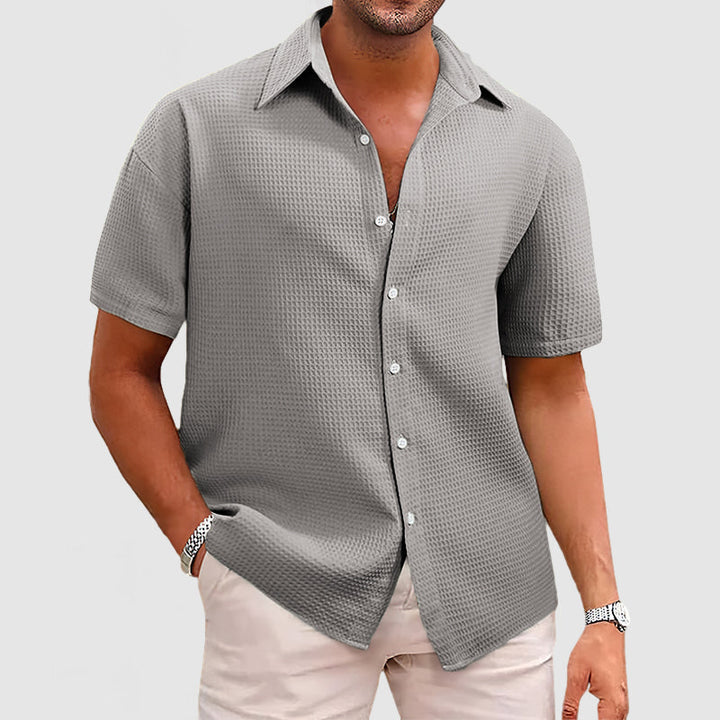 Men's Shirt - Breathable Short Sleeve for Stylish Comfort - Versatile Design for Casual or Business Wear 5