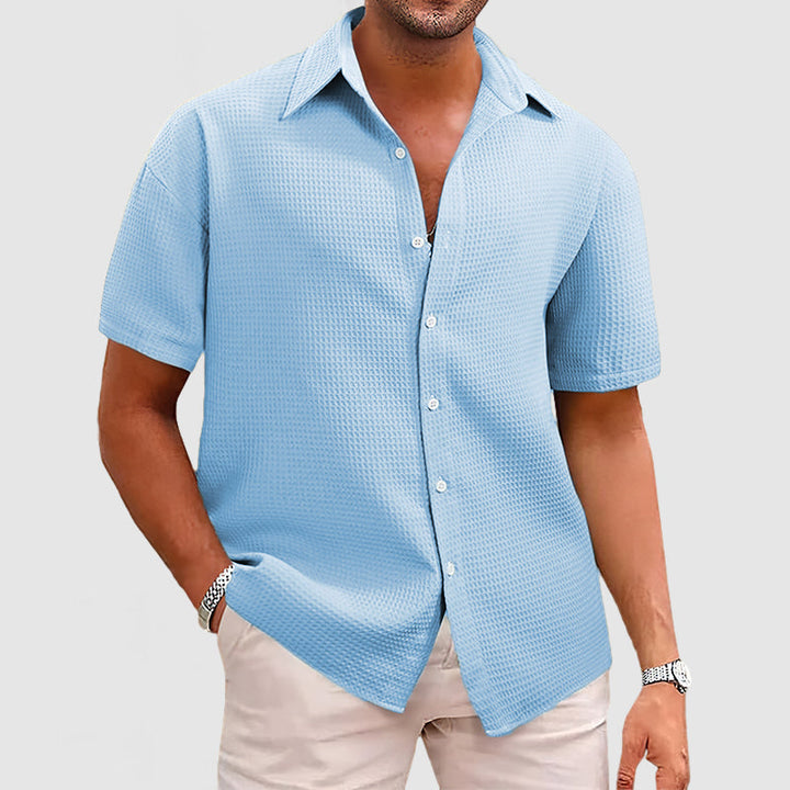 Men's Shirt - Breathable Short Sleeve for Stylish Comfort - Versatile Design for Casual or Business Wear 6