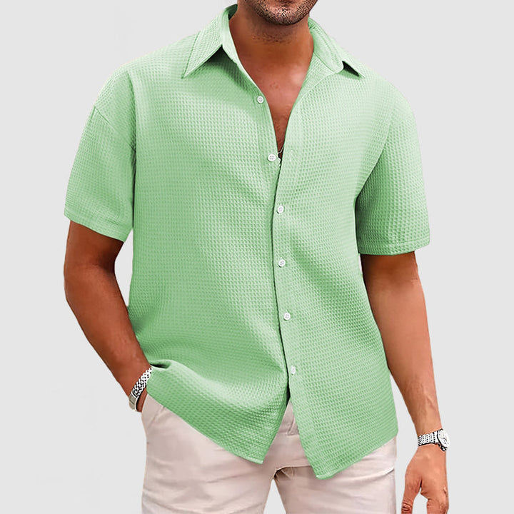 Men's Shirt - Breathable Short Sleeve for Stylish Comfort - Versatile Design for Casual or Business Wear 8