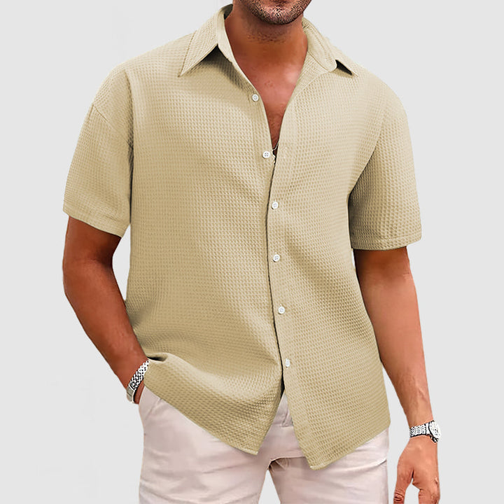 Men's Shirt - Breathable Short Sleeve for Stylish Comfort - Versatile Design for Casual or Business Wear 9