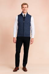 Men's Sleeveless Cardigan | Zipper 0