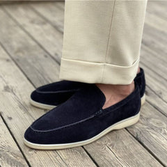 Men's Slip-On Loafers Comfortable Memory Foam Leather Blend 2
