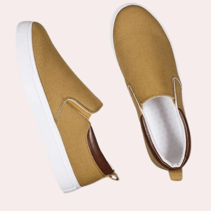 Men's Slip-On Sneakers Comfortable Canvas Blend for Everyday Wear 0