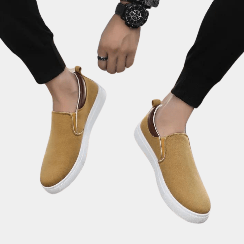 Men's Slip-On Sneakers Comfortable Canvas Blend for Everyday Wear 3