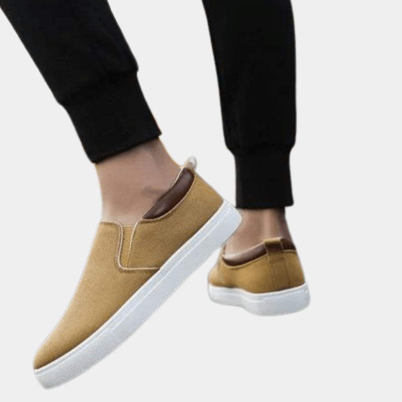 Men's Slip-On Sneakers Comfortable Canvas Blend for Everyday Wear 4