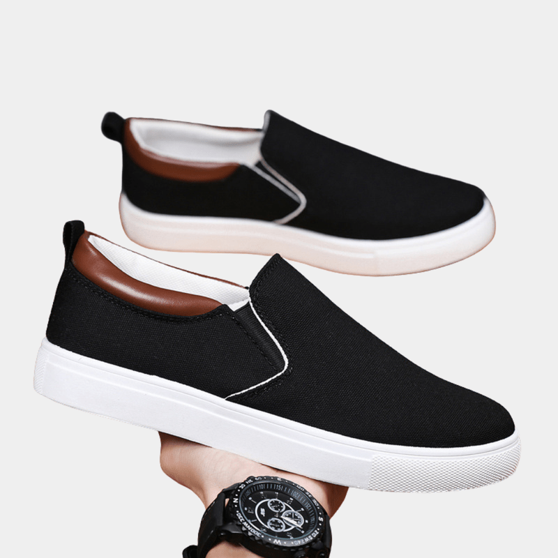 Men's Slip-On Sneakers Comfortable Canvas Blend for Everyday Wear 5