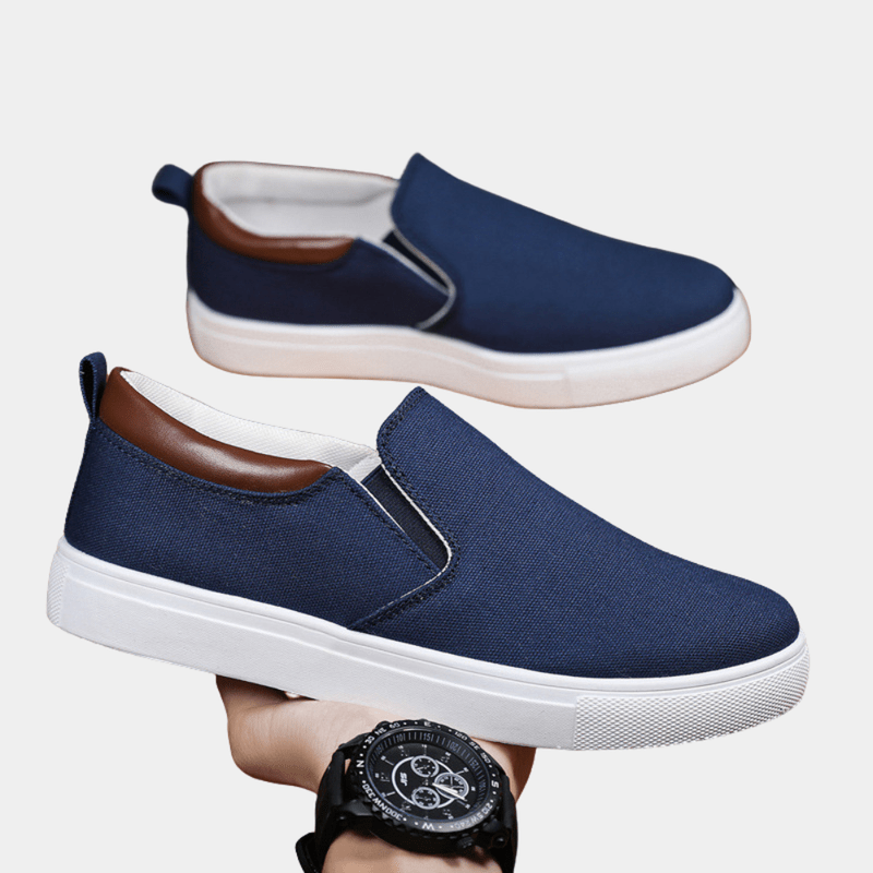 Men's Slip-On Sneakers Comfortable Canvas Blend for Everyday Wear 6