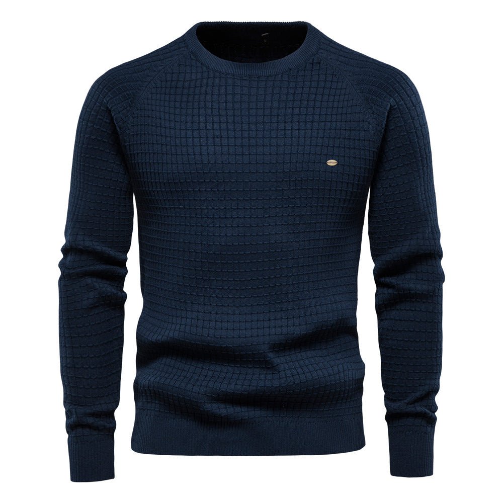 Men's Structured Winter Sweater, Long Sleeve Pullover, Comfortable Fit for Cold Weather Style 0