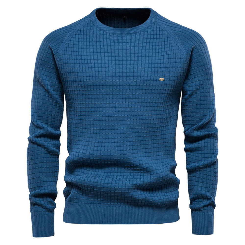 Men's Structured Winter Sweater, Long Sleeve Pullover, Comfortable Fit for Cold Weather Style 1