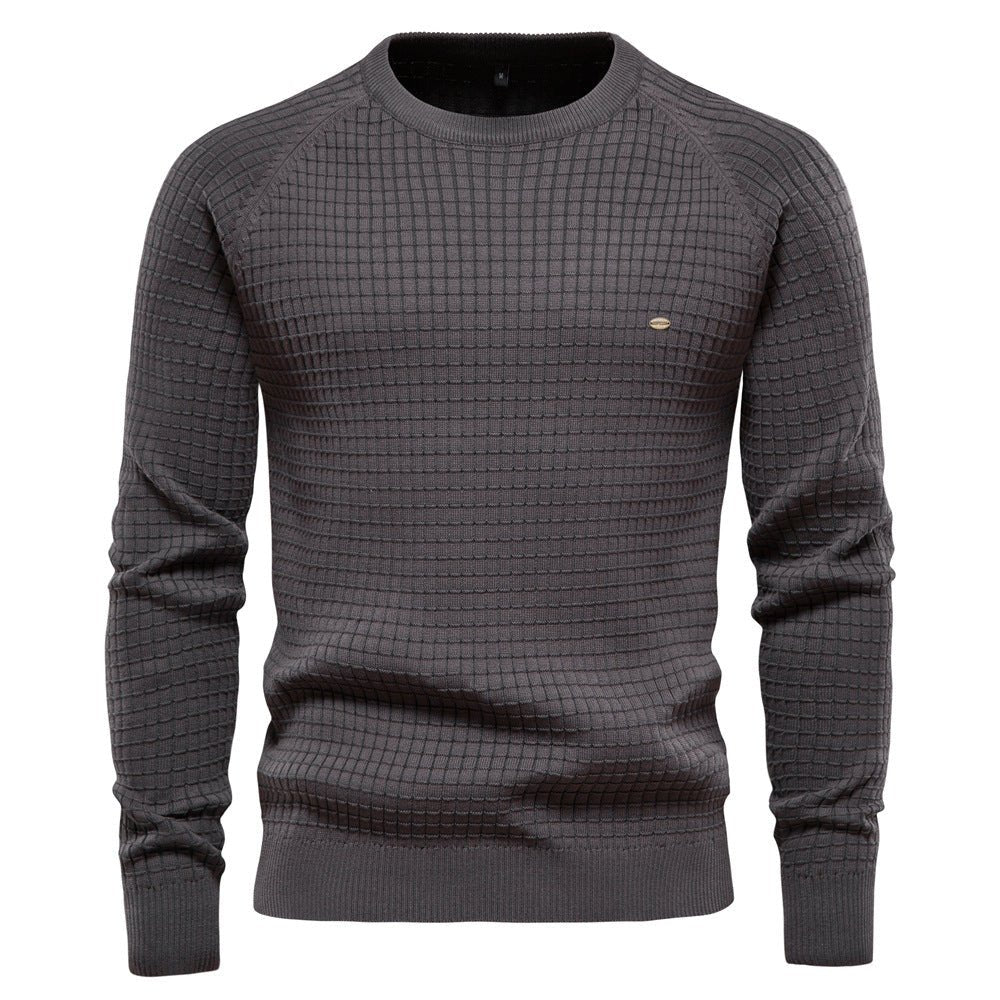 Men's Structured Winter Sweater, Long Sleeve Pullover, Comfortable Fit for Cold Weather Style 2