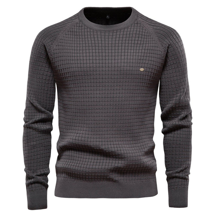 Men's Structured Winter Sweater, Long Sleeve Pullover, Comfortable Fit for Cold Weather Style 2