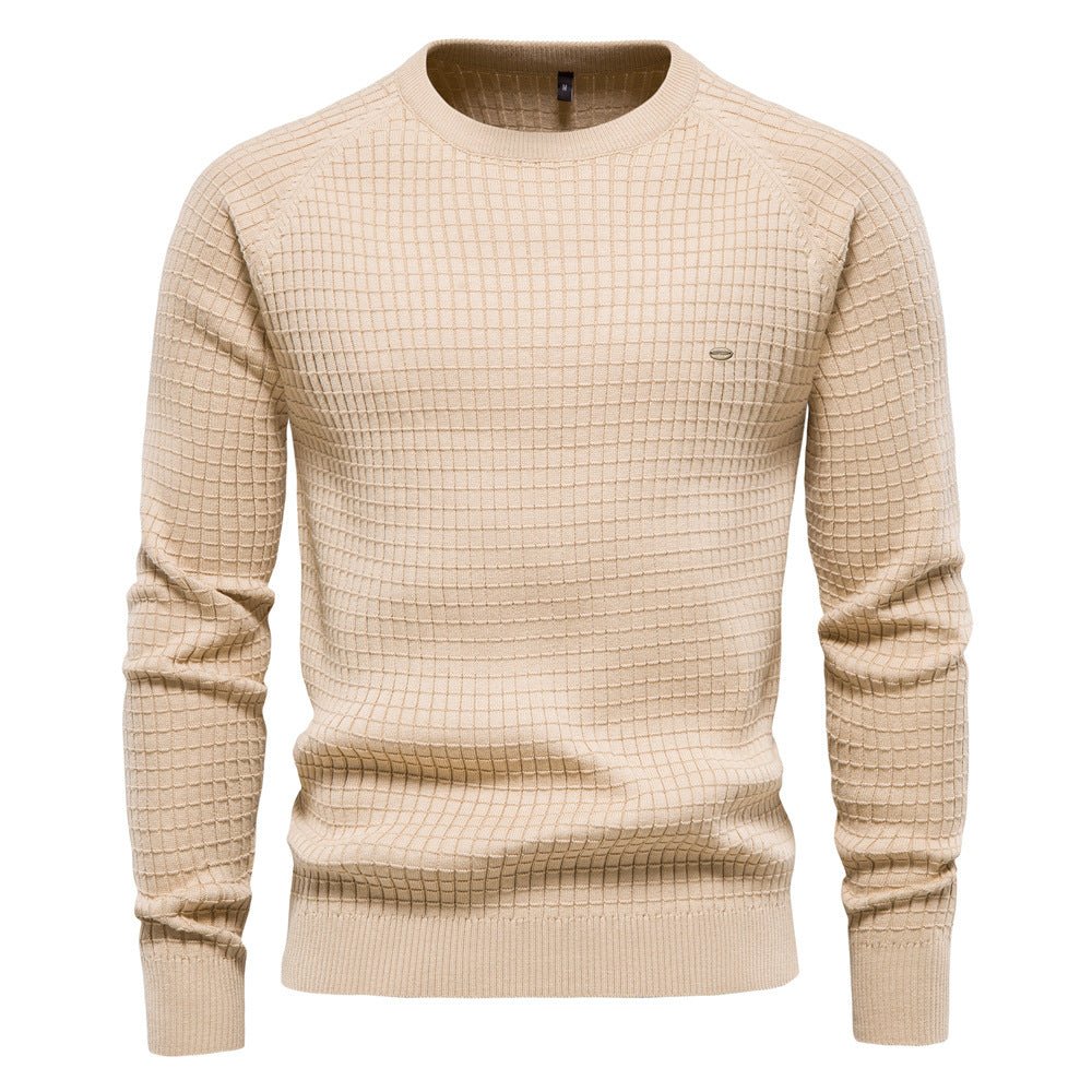 Men's Structured Winter Sweater, Long Sleeve Pullover, Comfortable Fit for Cold Weather Style 3