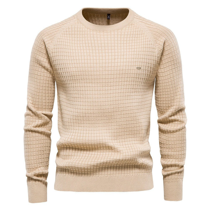 Men's Structured Winter Sweater, Long Sleeve Pullover, Comfortable Fit for Cold Weather Style 3
