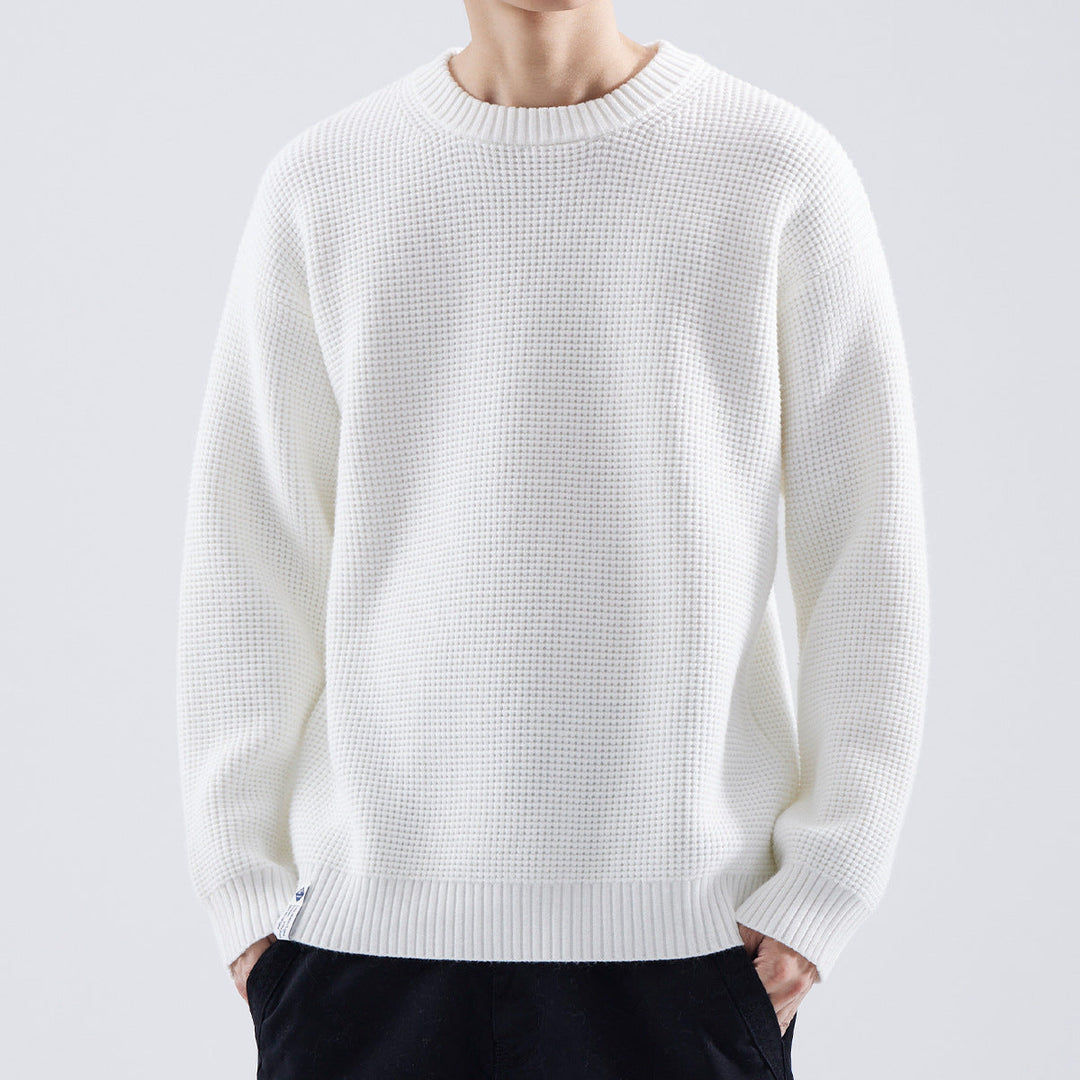 Men's Sweater Structured Crew Neck Winter Knitwear Modern Style for Casual Outings and Relaxed Weekends 3