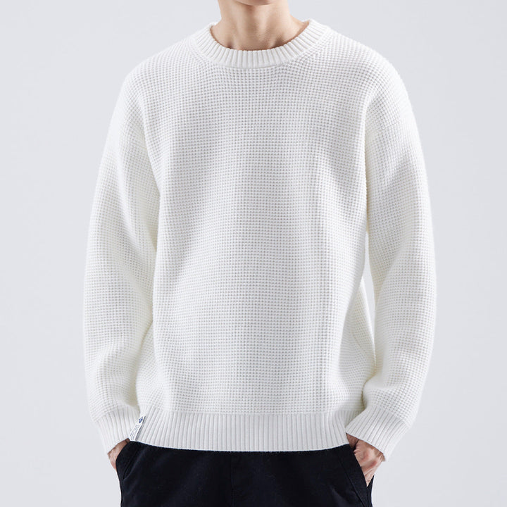 Men's Sweater Structured Crew Neck Winter Knitwear Modern Style for Casual Outings and Relaxed Weekends 3