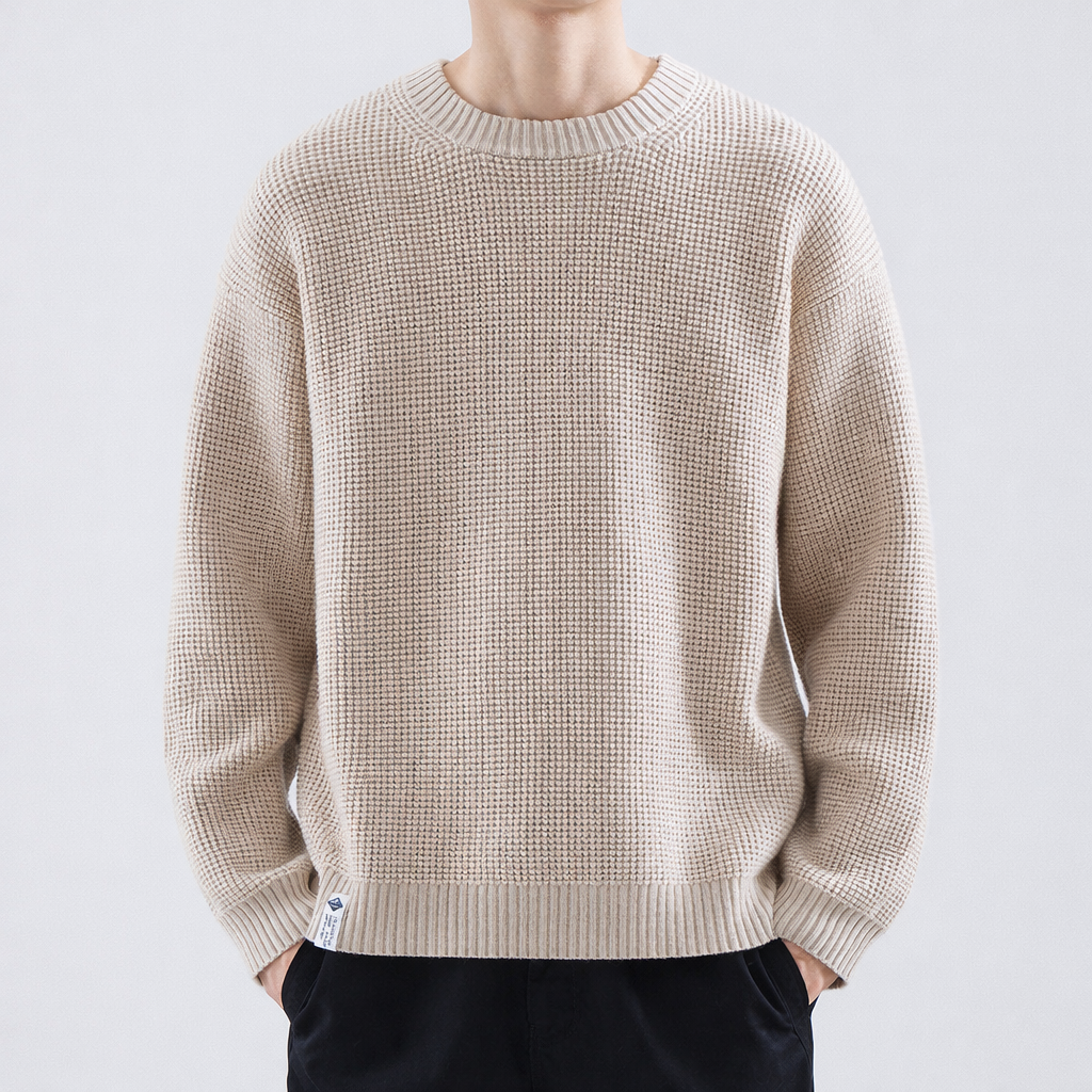 Men's Sweater Structured Crew Neck Winter Knitwear Modern Style for Casual Outings and Relaxed Weekends 4