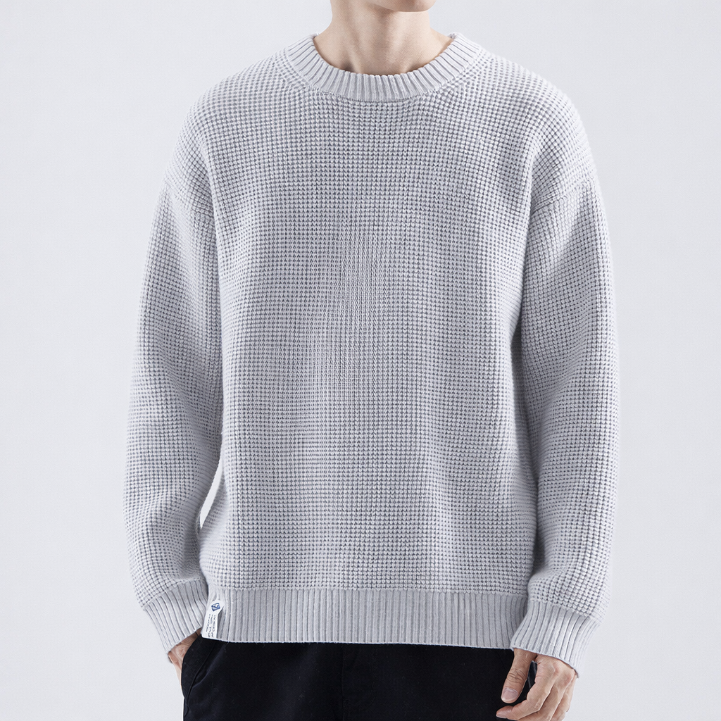 Men's Sweater Structured Crew Neck Winter Knitwear Modern Style for Casual Outings and Relaxed Weekends 5