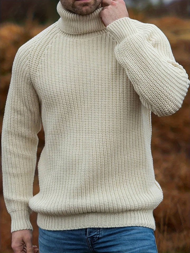 Men's Sweater Turtleneck Pullover - Classic Knit Design for Winter Warmth and Style 0