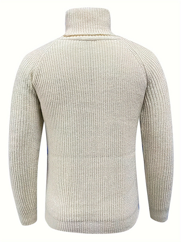 Men's Sweater Turtleneck Pullover - Classic Knit Design for Winter Warmth and Style 2