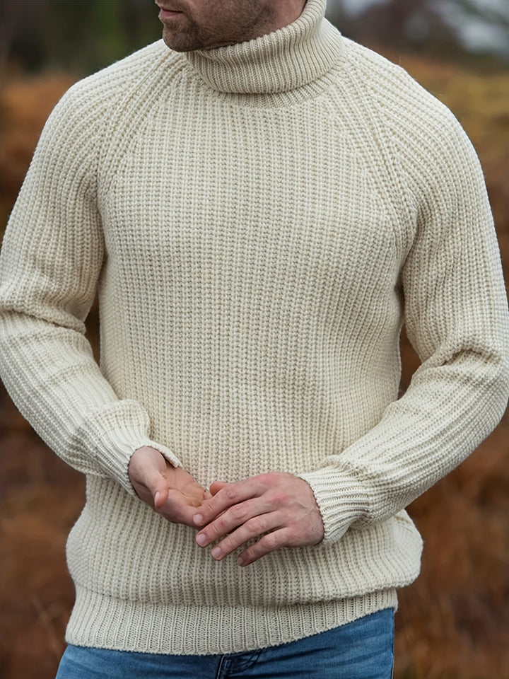 Men's Sweater Turtleneck Pullover - Classic Knit Design for Winter Warmth and Style 3