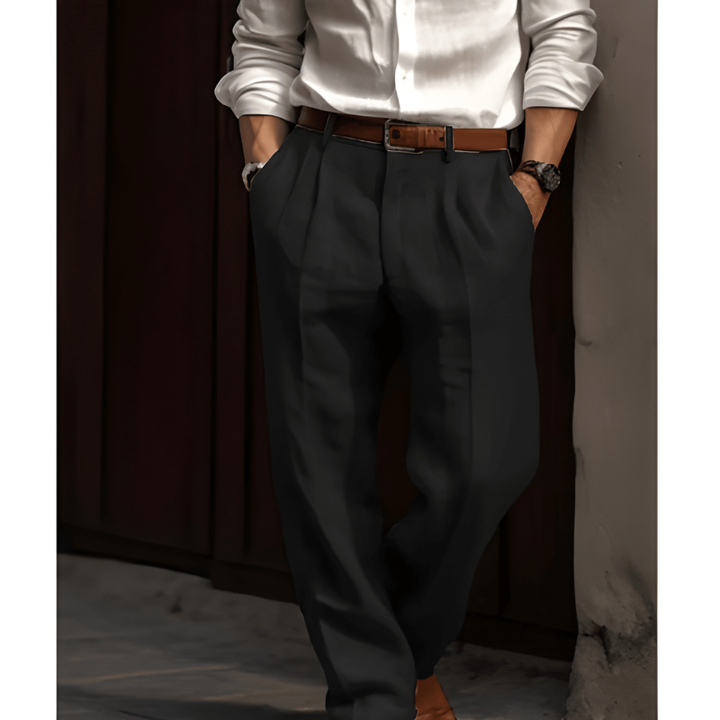 Men's Trousers - Elegant Straight Cut Chinos for All Seasons, Neat Silhouette, All-Day Comfort 1