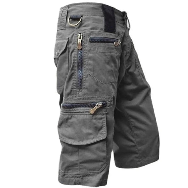 Men's Utility Cargo Shorts with Multiple Pockets for Outdoor Activities 0