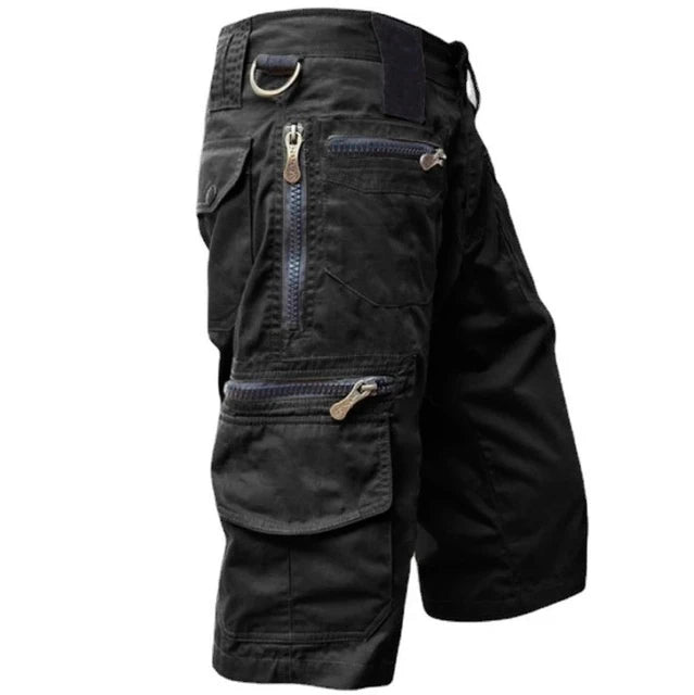 Men's Utility Cargo Shorts with Multiple Pockets for Outdoor Activities 2