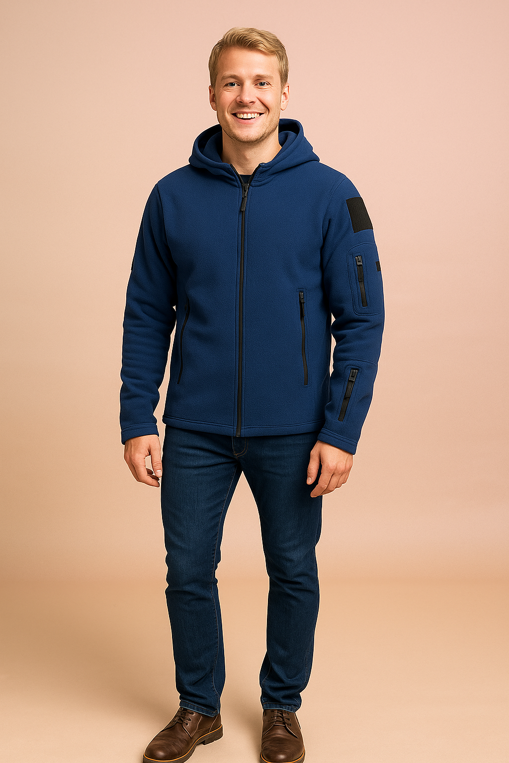 Men's Windproof Hooded Zip-Up Jacket | Multiple Pockets 3