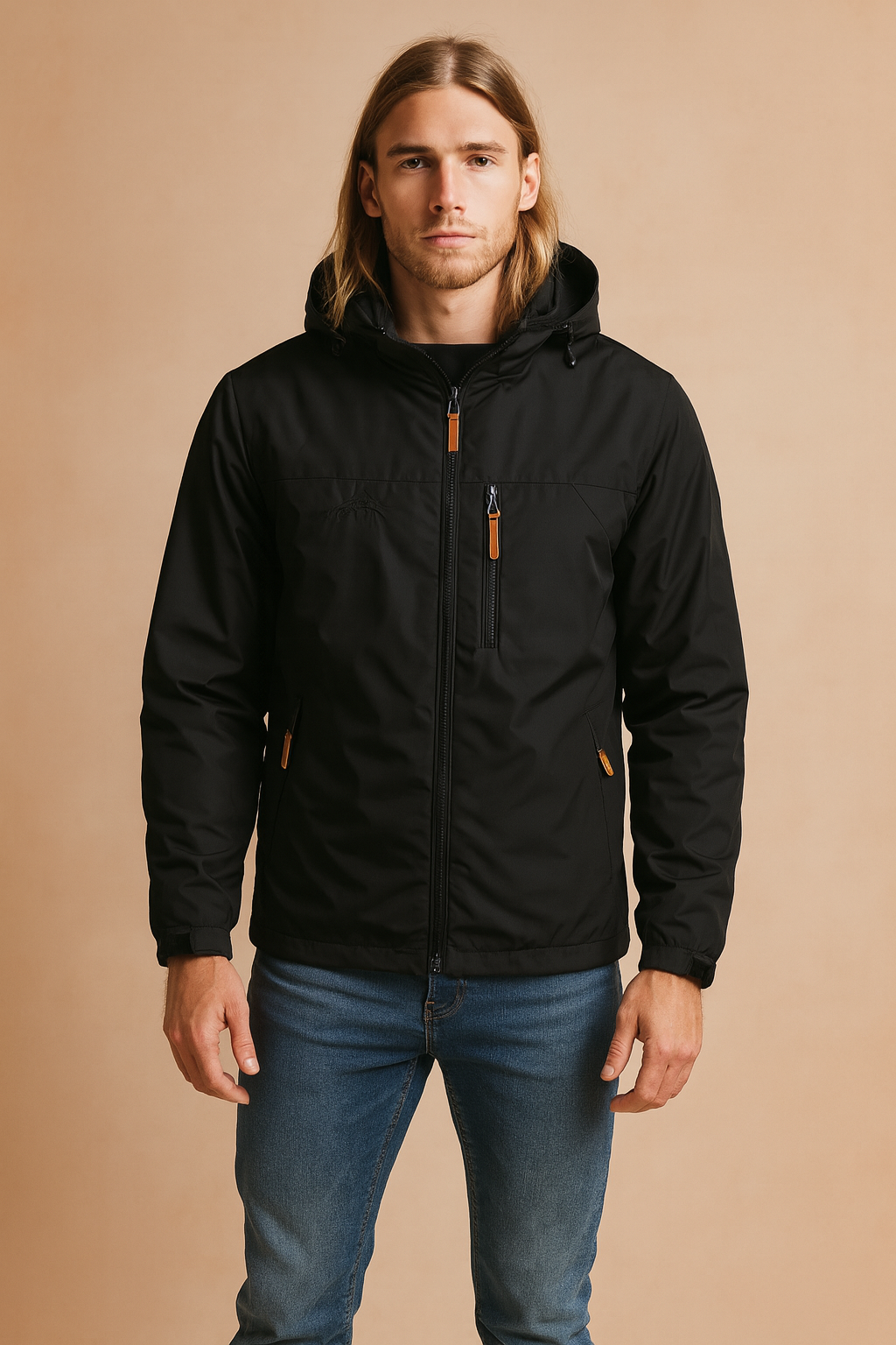 Men's sports raincoat with hood 0