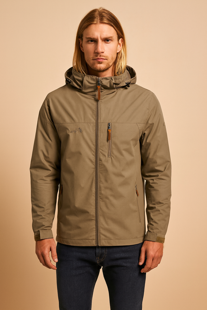 Men's sports raincoat with hood 1