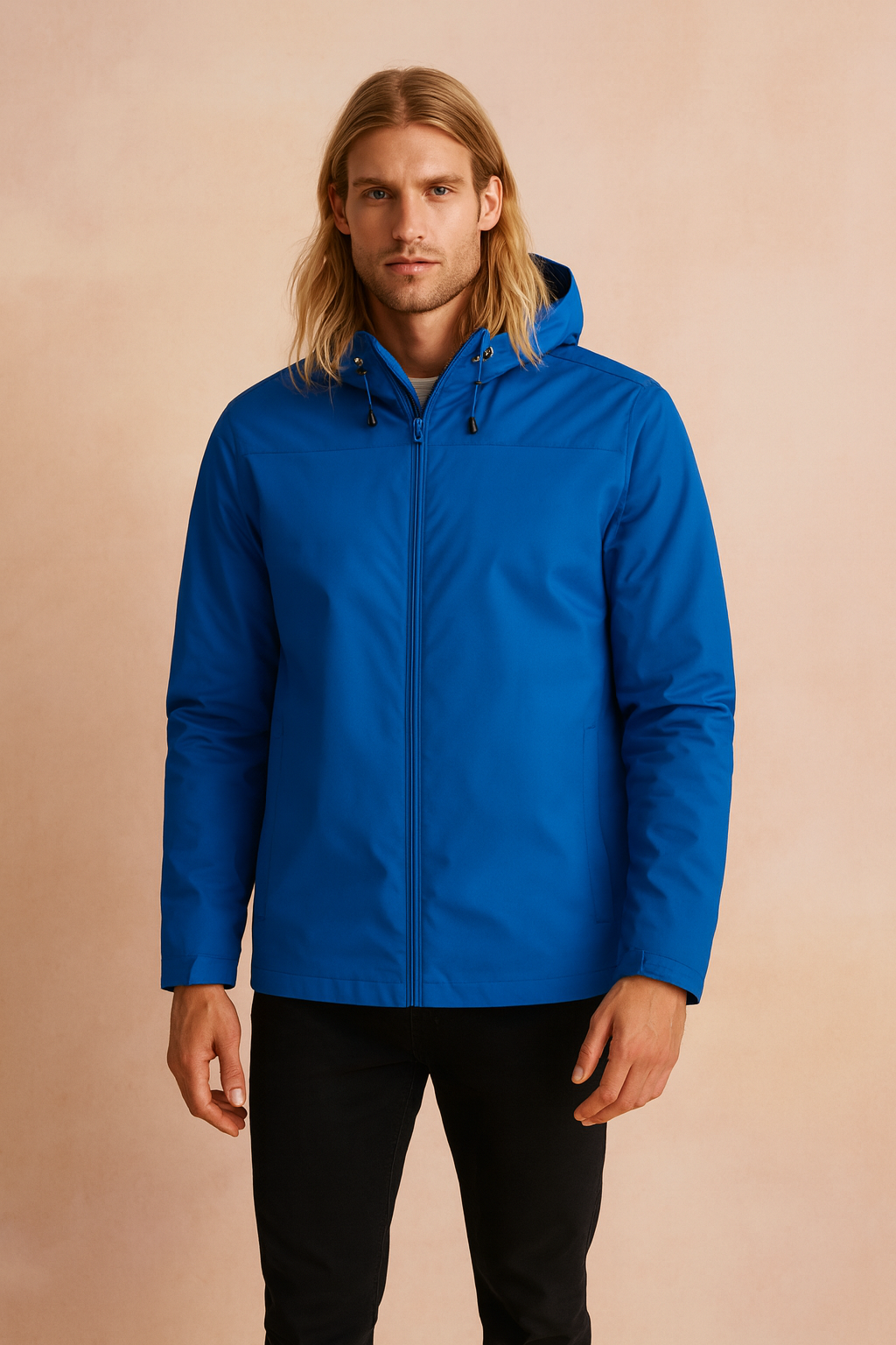 Men's waterproof sports jacket with a hood 1