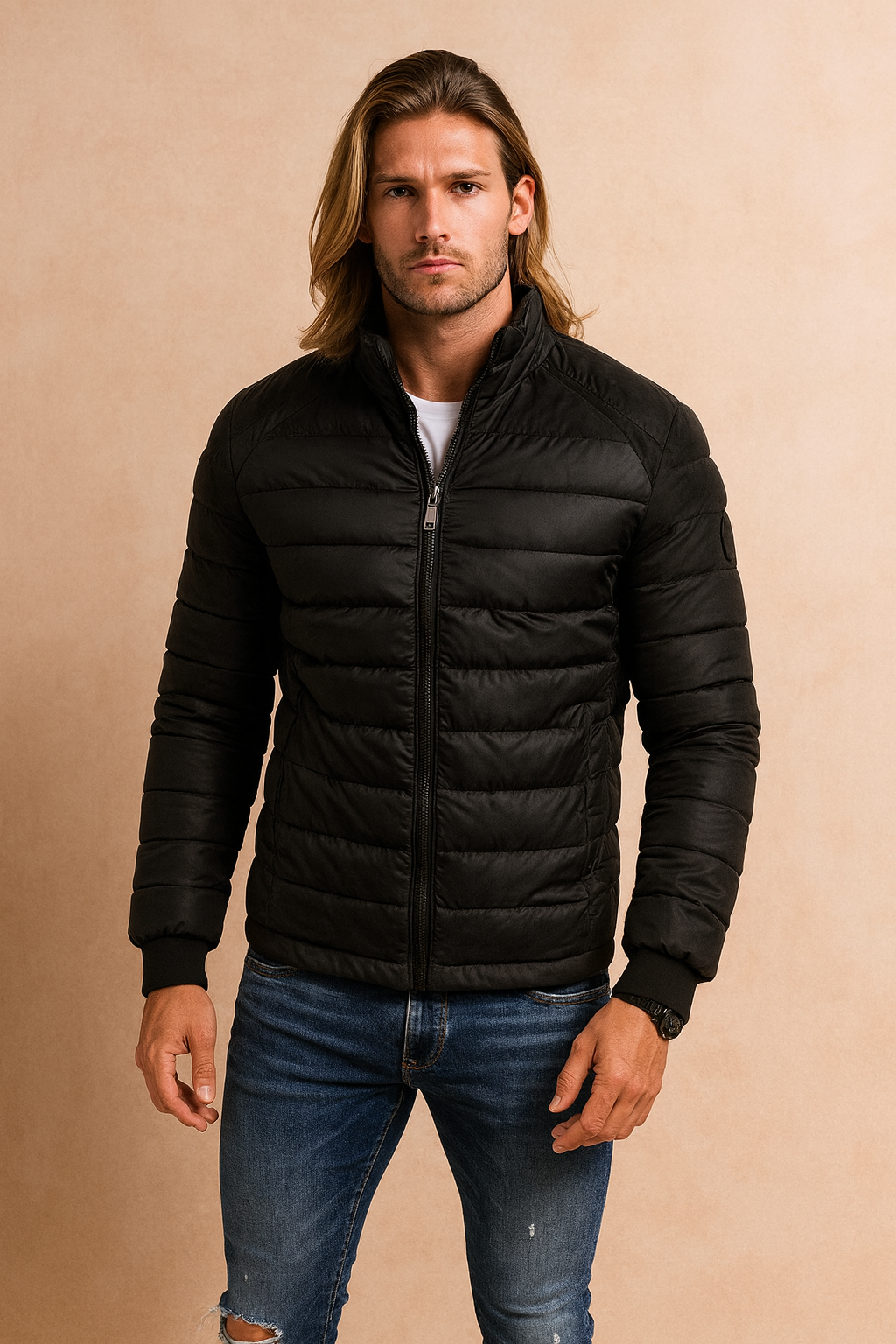 Men's winter jacket, quilted, insulated, lightweight, casual 0
