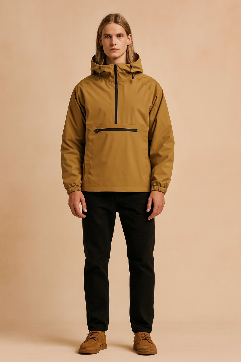 Men's winter raincoat with hood 1