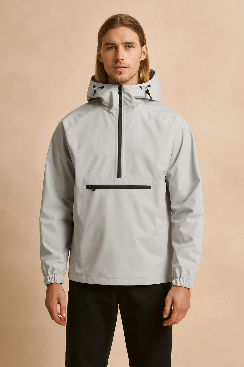 Men's winter raincoat with hood 2