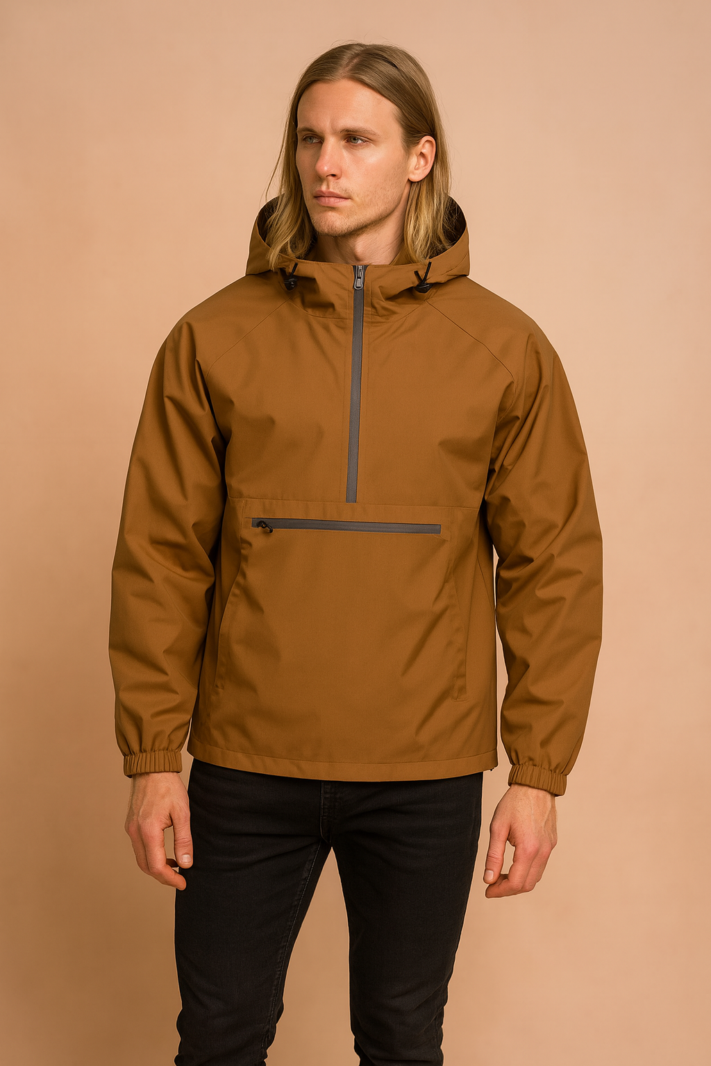 Men's winter raincoat with hood 4