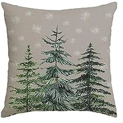 MerryCushion – Green Christmas Cushion Cover with Festive Embroidery 5