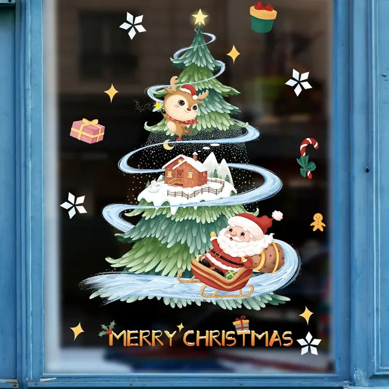 MerryScenes | Transparent Glass Stickers for Festive Windows 3