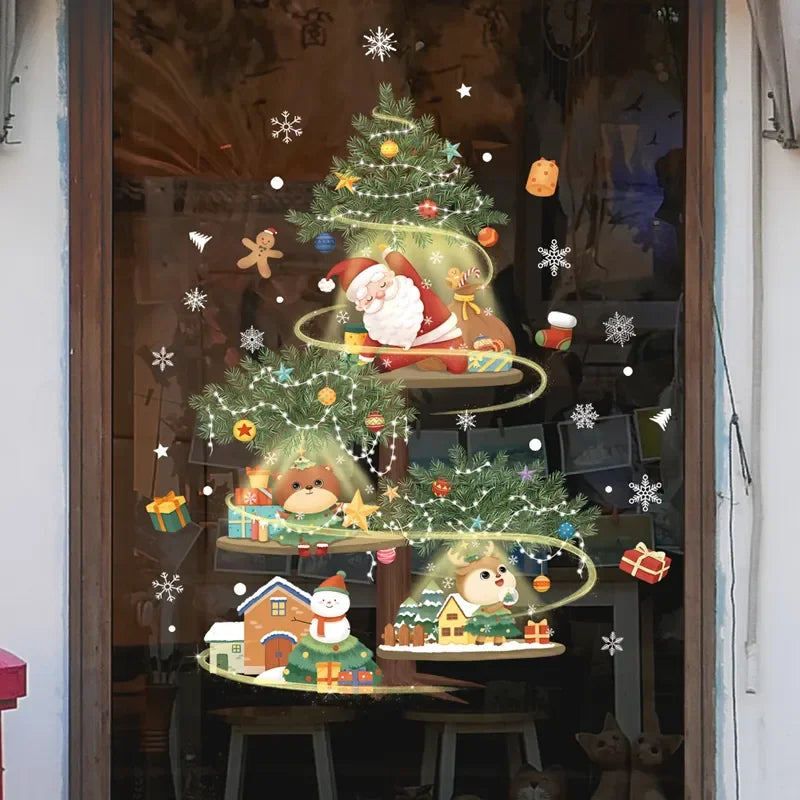 MerryScenes | Transparent Glass Stickers for Festive Windows 4