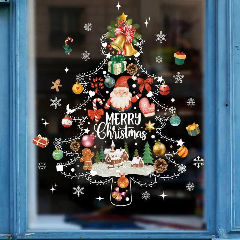 MerryScenes | Transparent Glass Stickers for Festive Windows 6