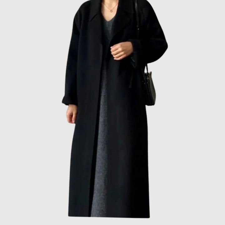 Mia | Damen Mantel damen Wollmischung taillierter Wintermantel mit Bindegürtel 4